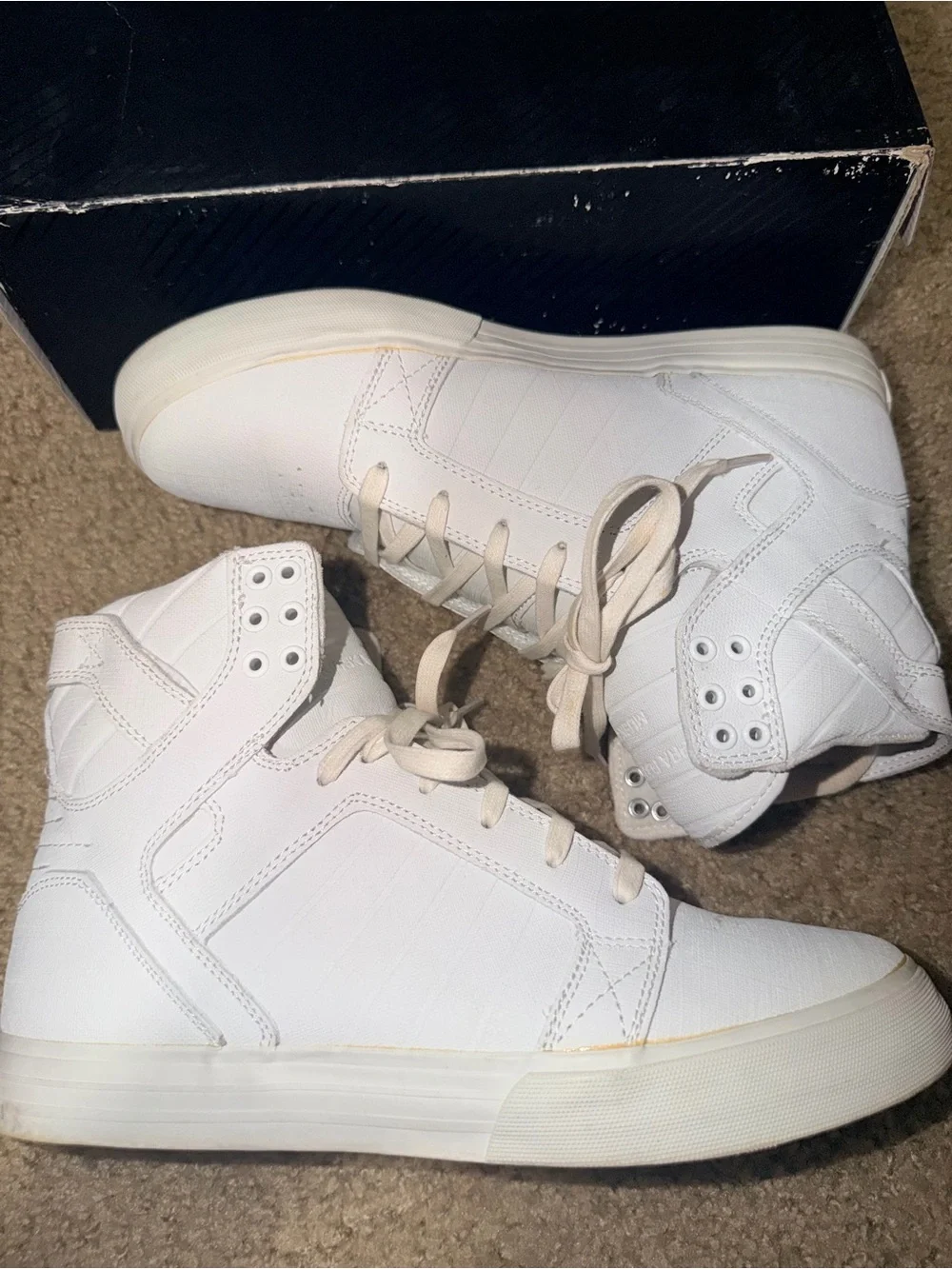 Supra Skytop Chad Muska Pro Model White High Top Sneakers Men’s Size 8.5